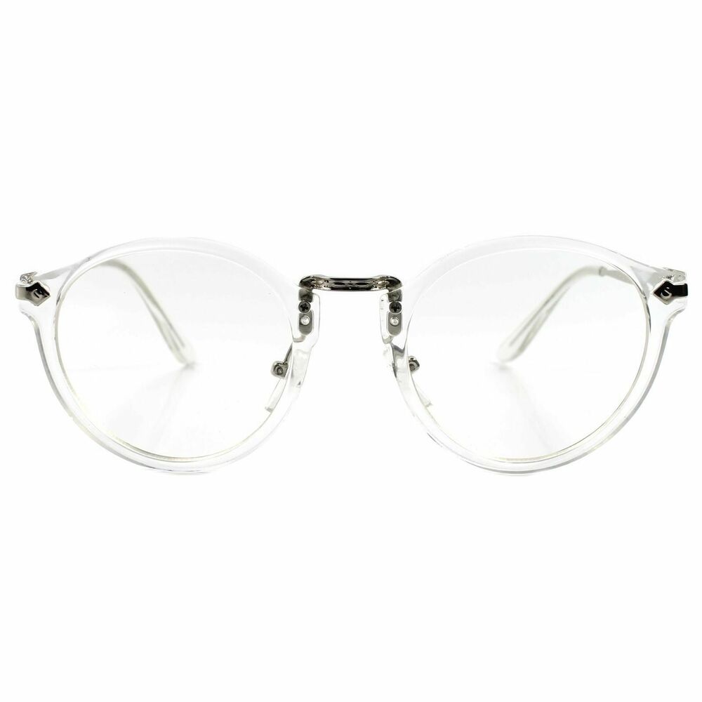 Indie Classic Vintage Retro Fashion Stylish Transparent Round Clear Lens Glasses - Picture 4 of 4
